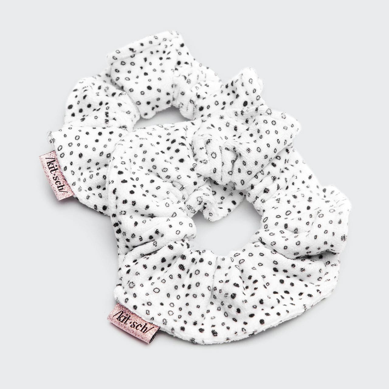 Micro Dot Microfiber Quick-Dry Towel Scrunchies 2pc Set - Image 2