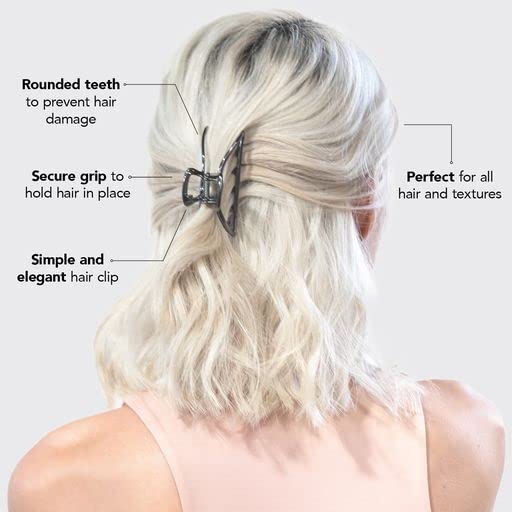 Hematite Metal Claw Clip - Image 2