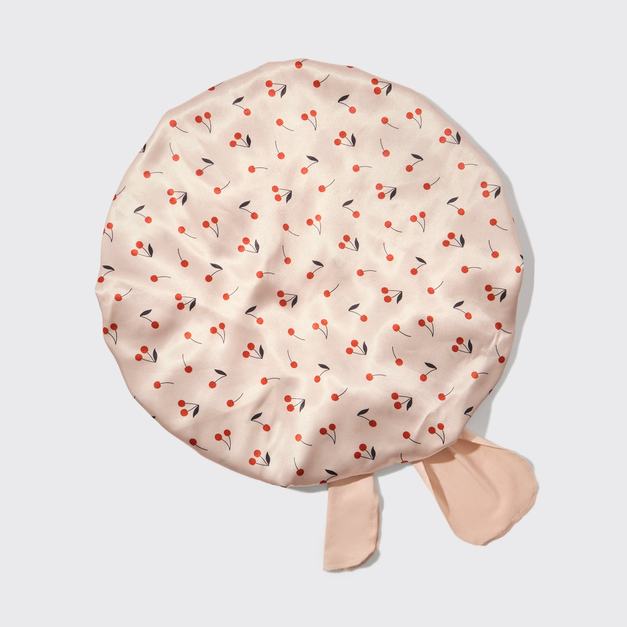 Cherry Print Oversized Satin Bonnet - Image 3