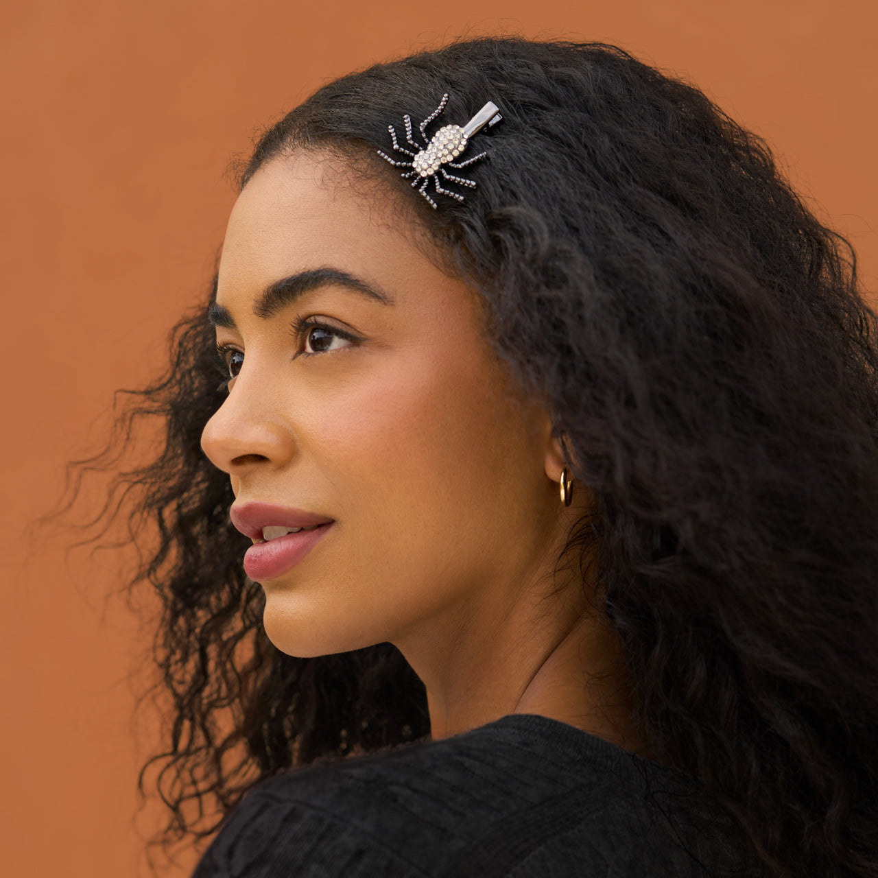 Spider Metal Rhinestone Hair Clips - Image 2