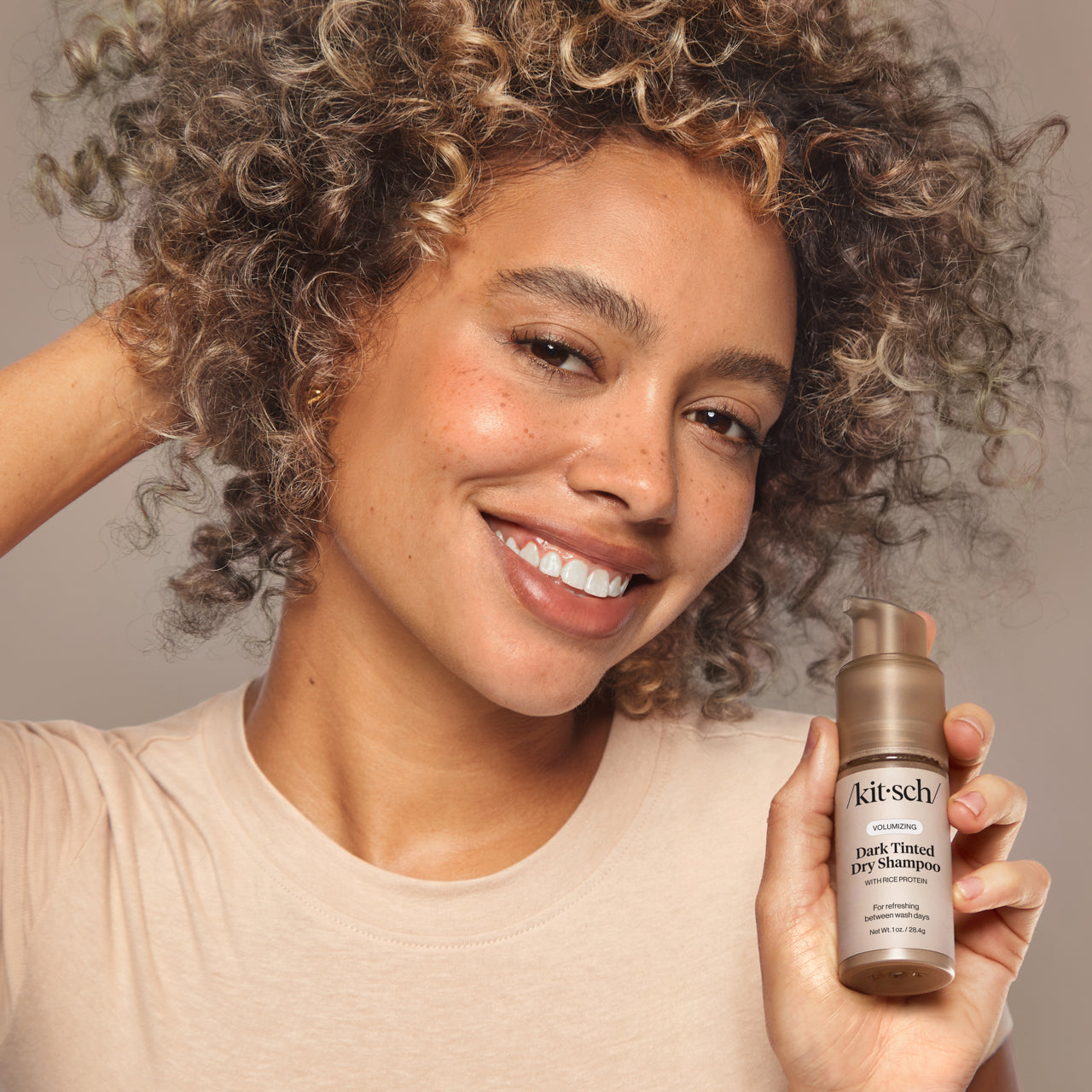 Volumizing Rice Protein Dry Shampoo - Dark Tinted 1 oz - Image 6