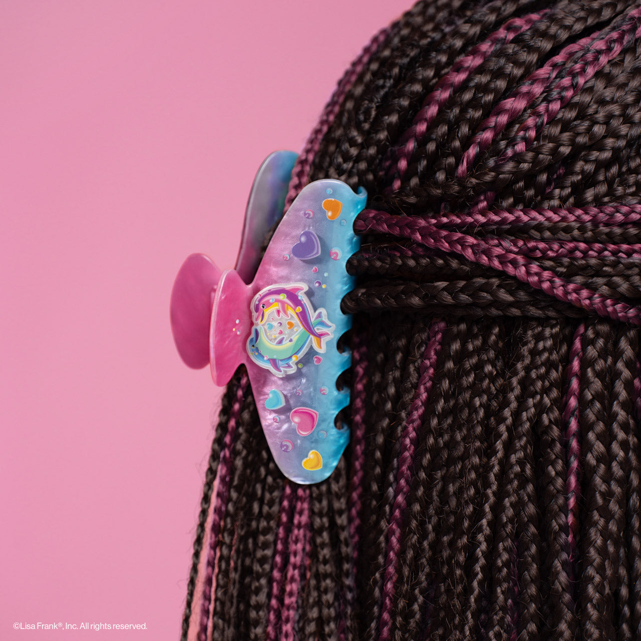 Lisa Frank x Kitsch Glitter Claw Clip in Dancing Dolphins - Image 2