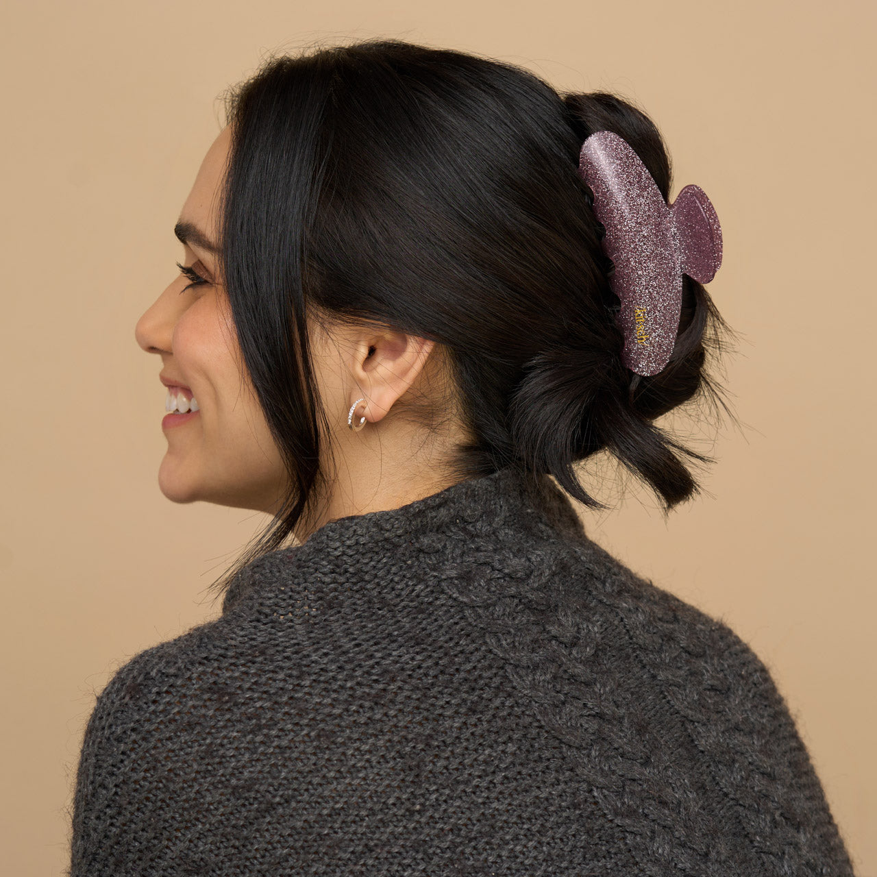 Pink Glitter Claw Clip - Image 2