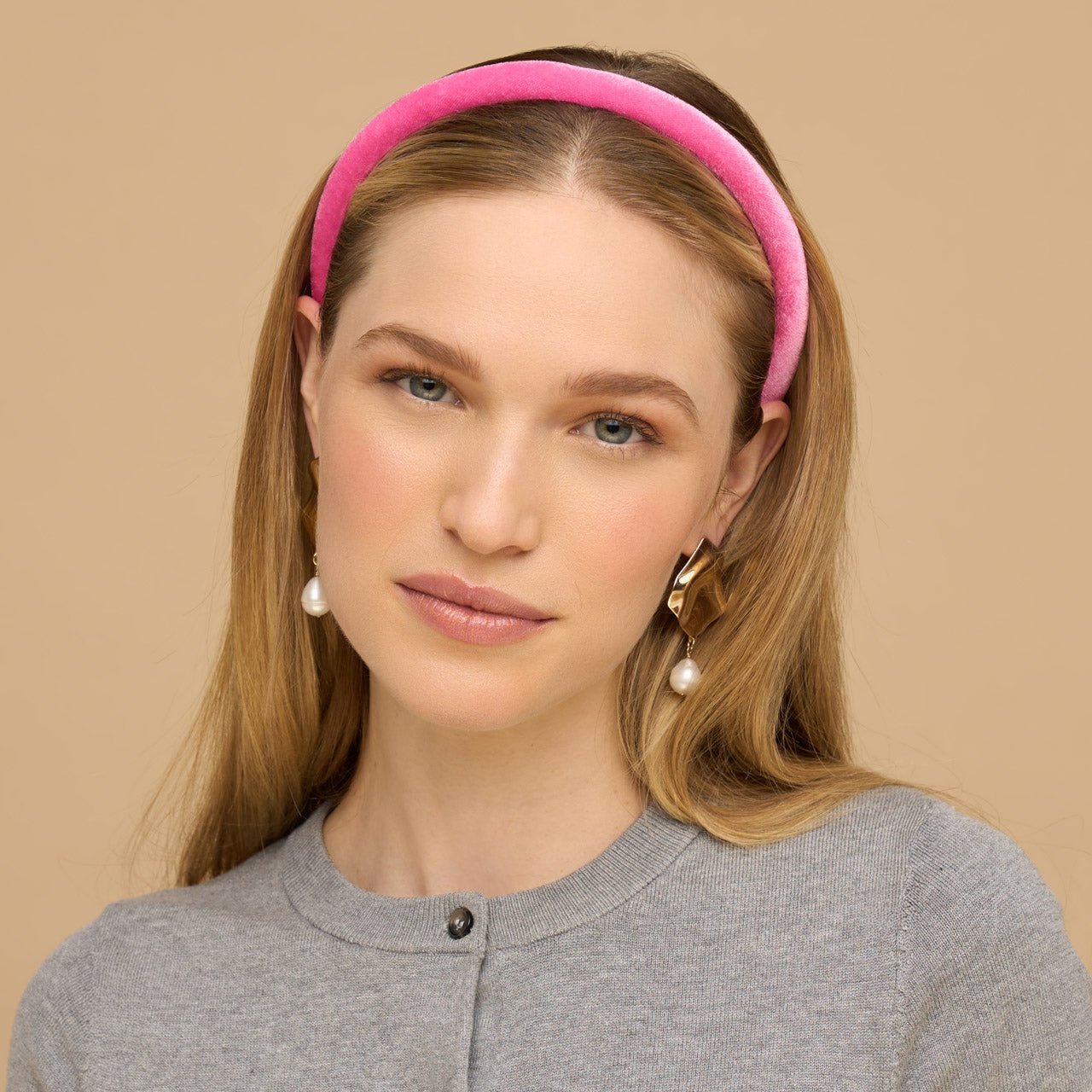 Red. Pink & Green Velvet Headbands - Image 2