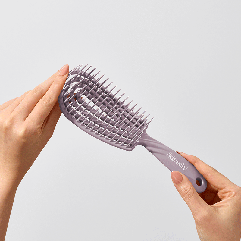 Soft Violet Detangling Flexi Brush - Image 5