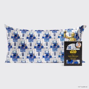 Star Wars  & Kitsch Satin Pillowcase in R2-D2 & C-3PO - King