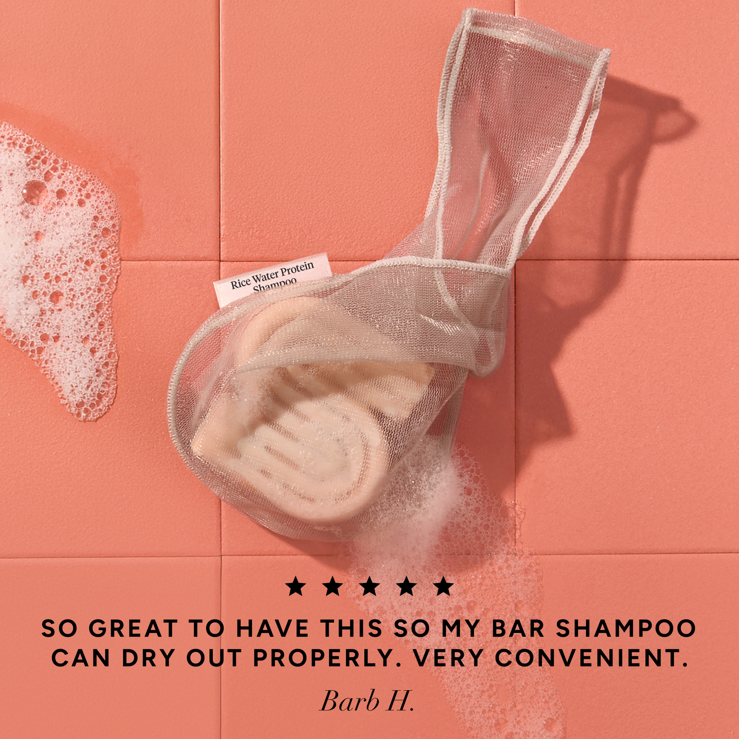 Rice Water Protein Shampoo Bar Saver Bag - Image 2
