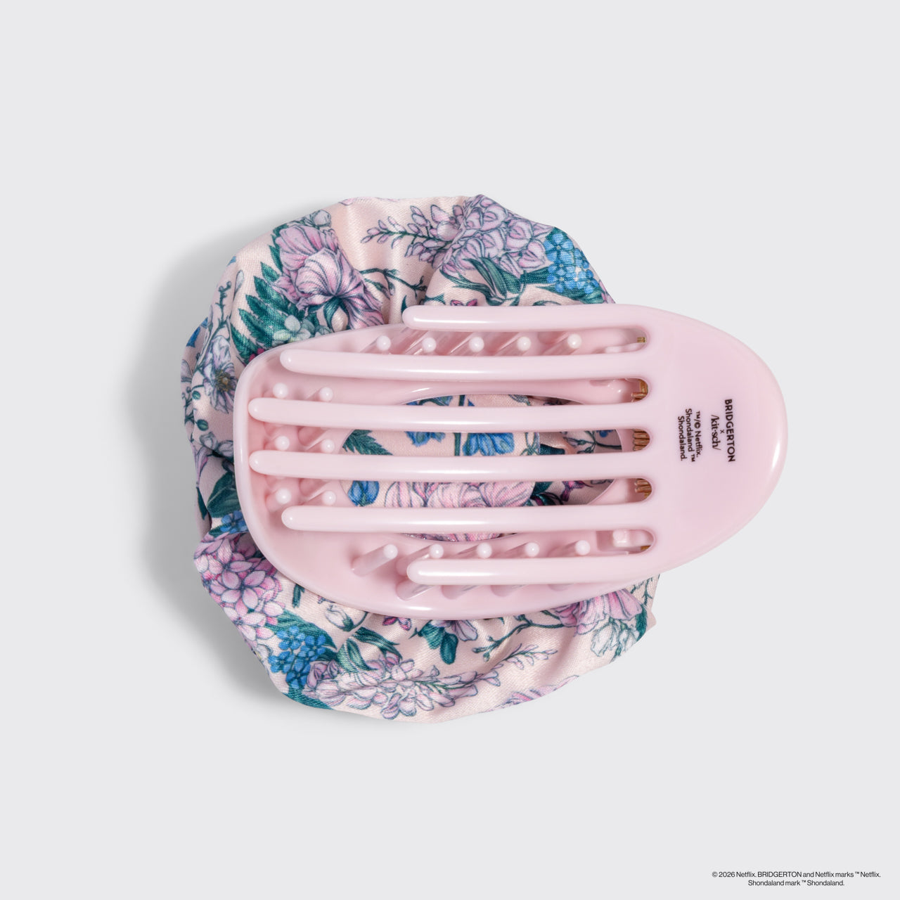 Bridgerton x Kitsch Satin Rosette Medium Flat Cloud Clip in Wisteria - Image 5