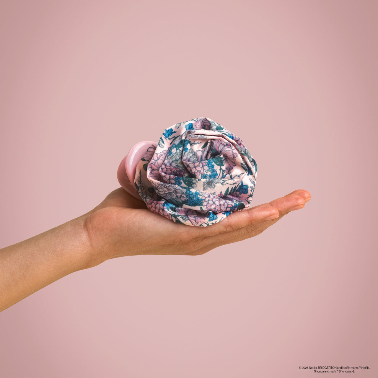 Bridgerton x Kitsch Satin Rosette Medium Flat Cloud Clip in Wisteria - Image 6