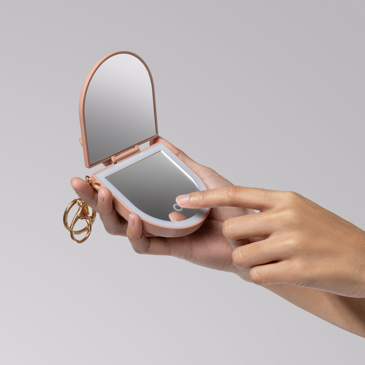 Terracotta Compact Mirror Keychain - Image 2