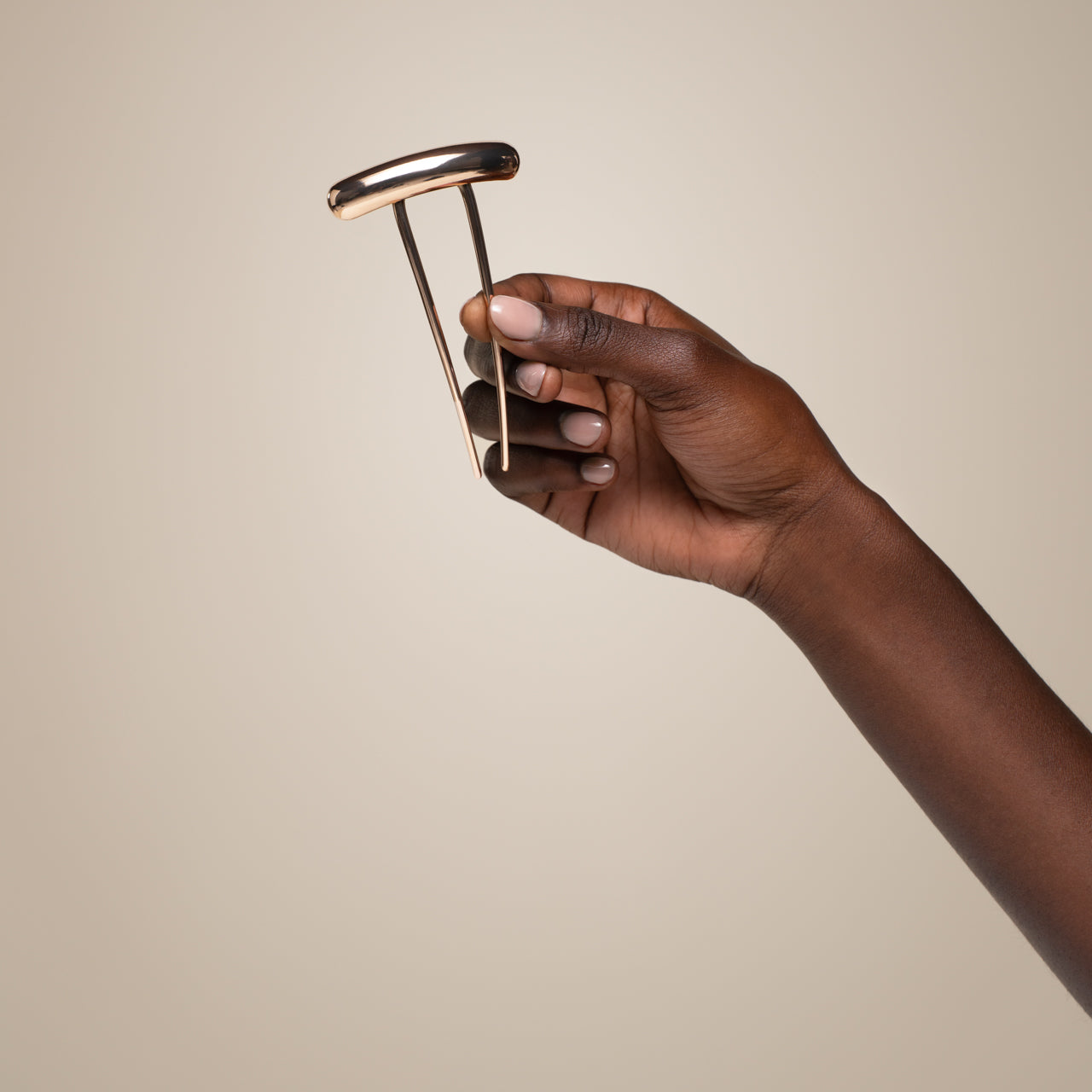 Gold Metal Barrette French Hair Pin - Mini - Image 3