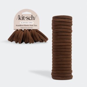 Chocolate Seamless Hair Elastics 20pc Set