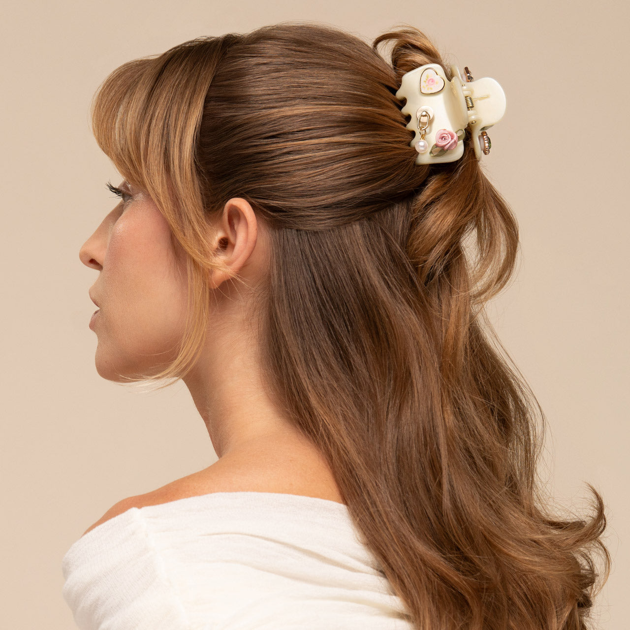 KitschPop Cloud Clip & Charms in Pearlized Cream - Image 4