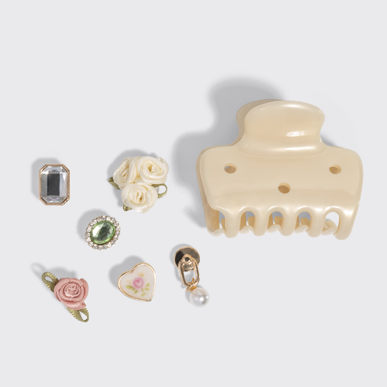 KitschPop Cloud Clip & Charms in Pearlized Cream - Image 6