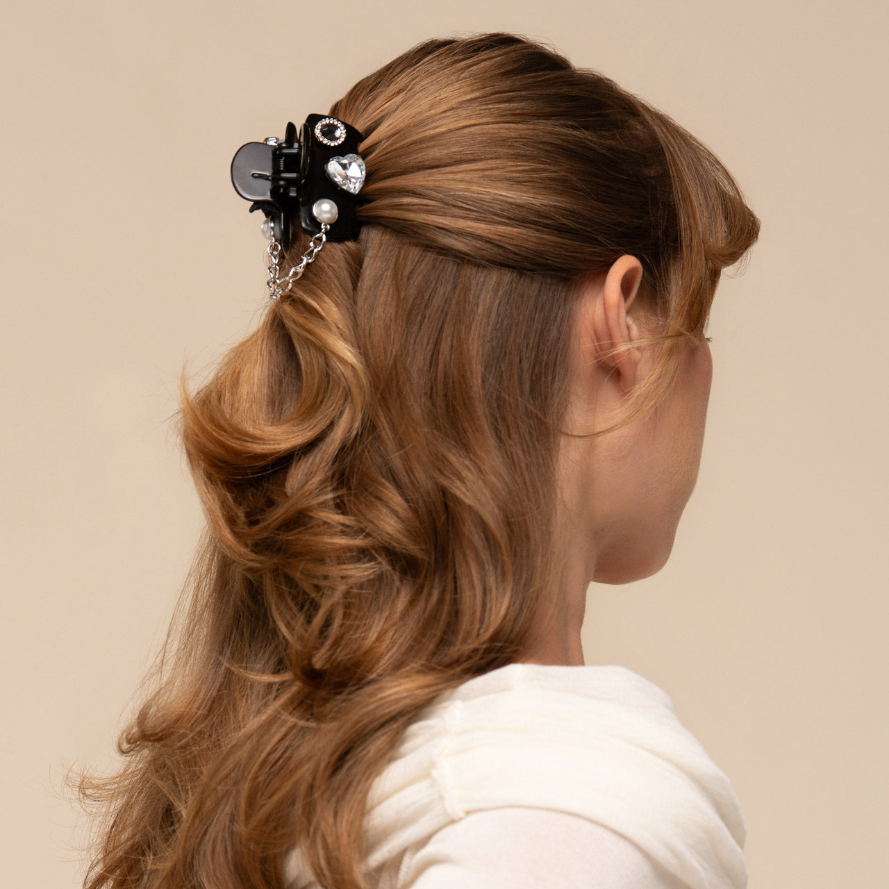 KitschPop Cloud Clip & Charms in Vintage Black - Image 2