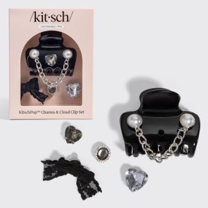KitschPop   Cloud Clip & Charms in Vintage Black