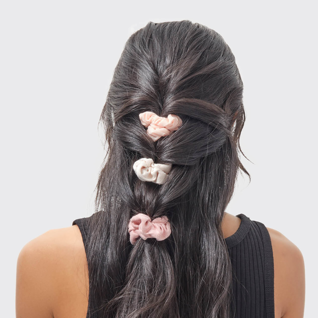 Assorted Textured Scrunchies 5pc Set - Terracotta - Image 2