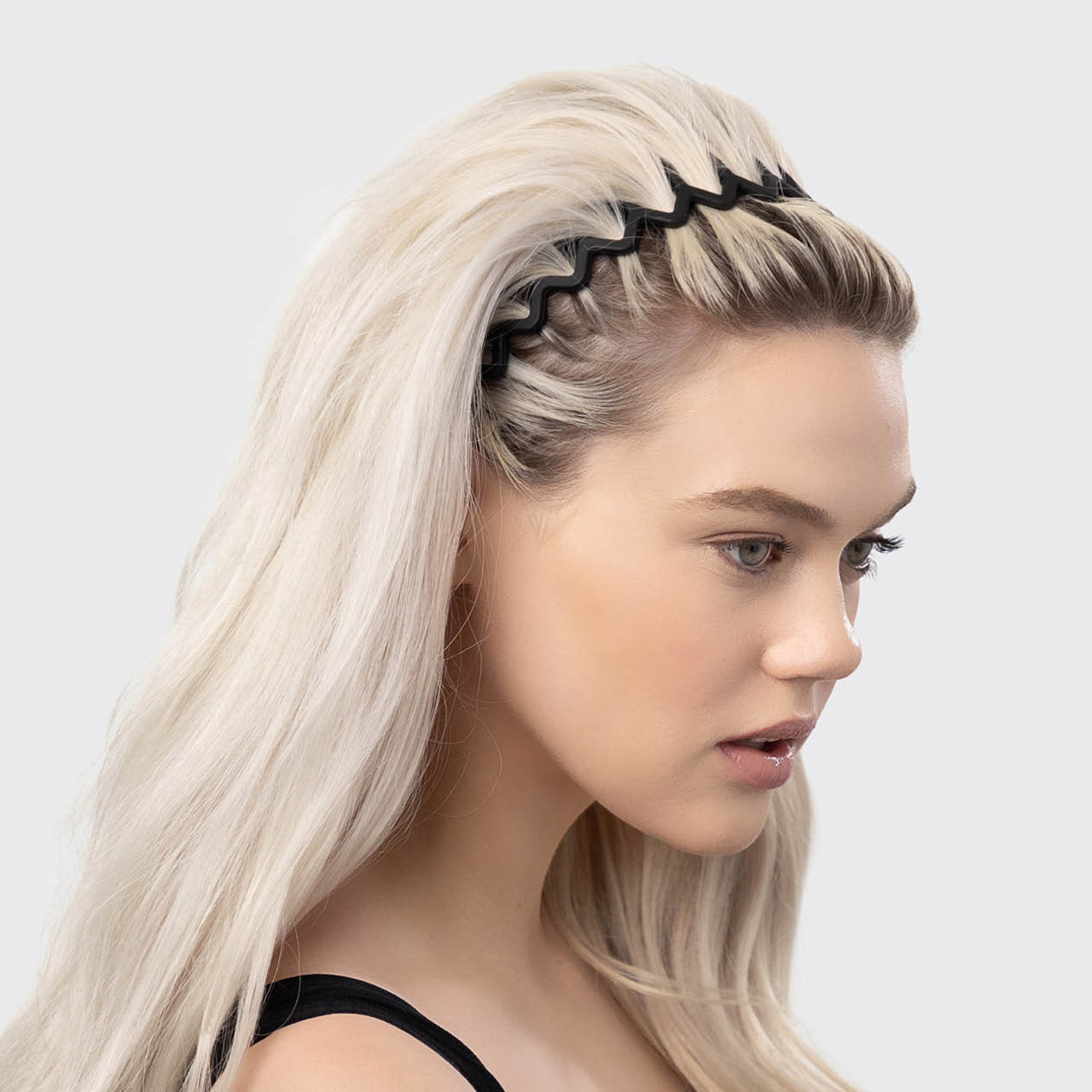 Zig Zag Headband 2pc- Black & Tort - Image 2