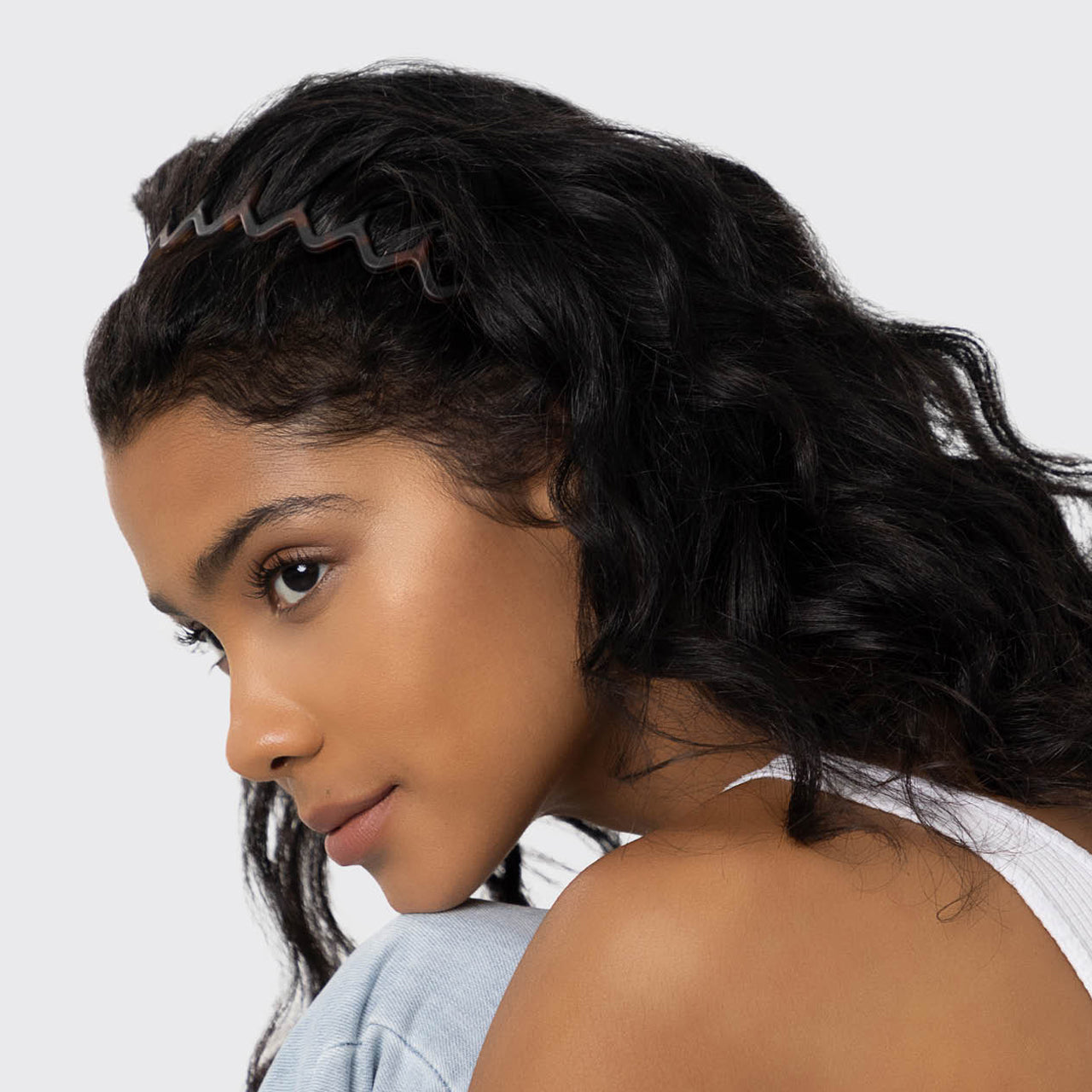 Zig Zag Headband 2pc- Black & Tort - Image 4