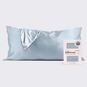 Satin Pillowcase in Haze Blue 4 pack - King