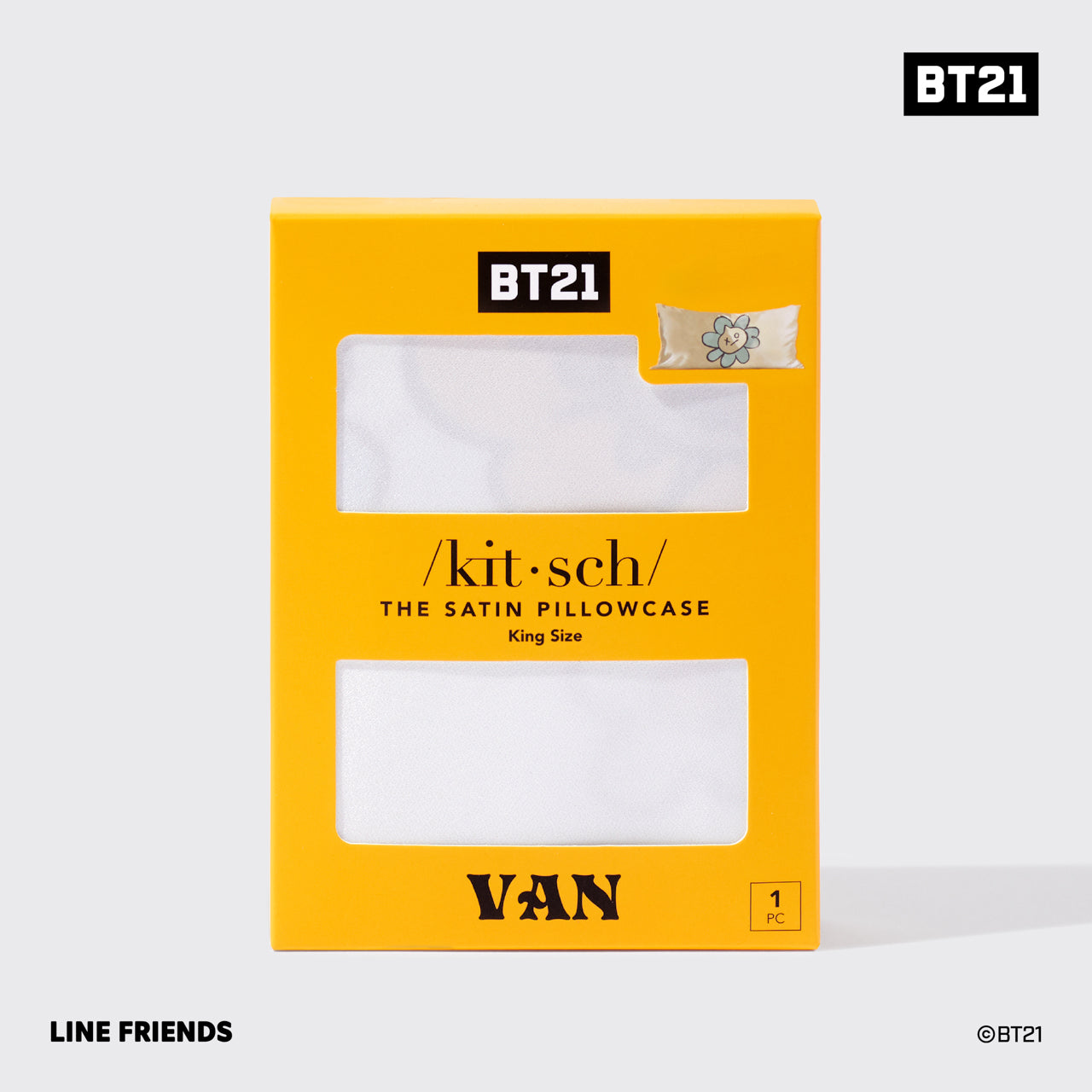 Kitsch x BT21 Satin Pillowcase in VAN - King - Image 4