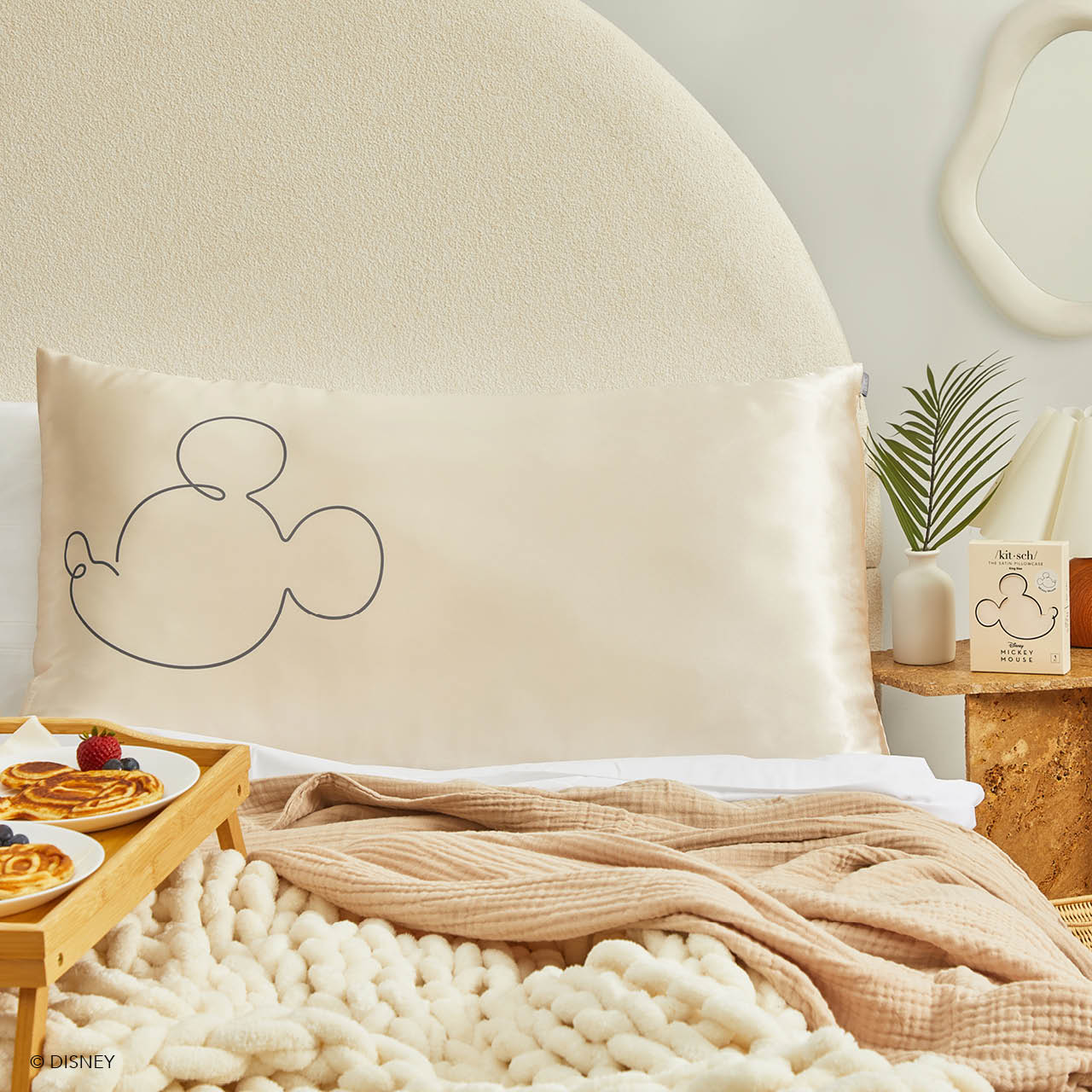 Kitsch x Mickey and Minnie King Pillowcase Bundle - Cream - Image 2