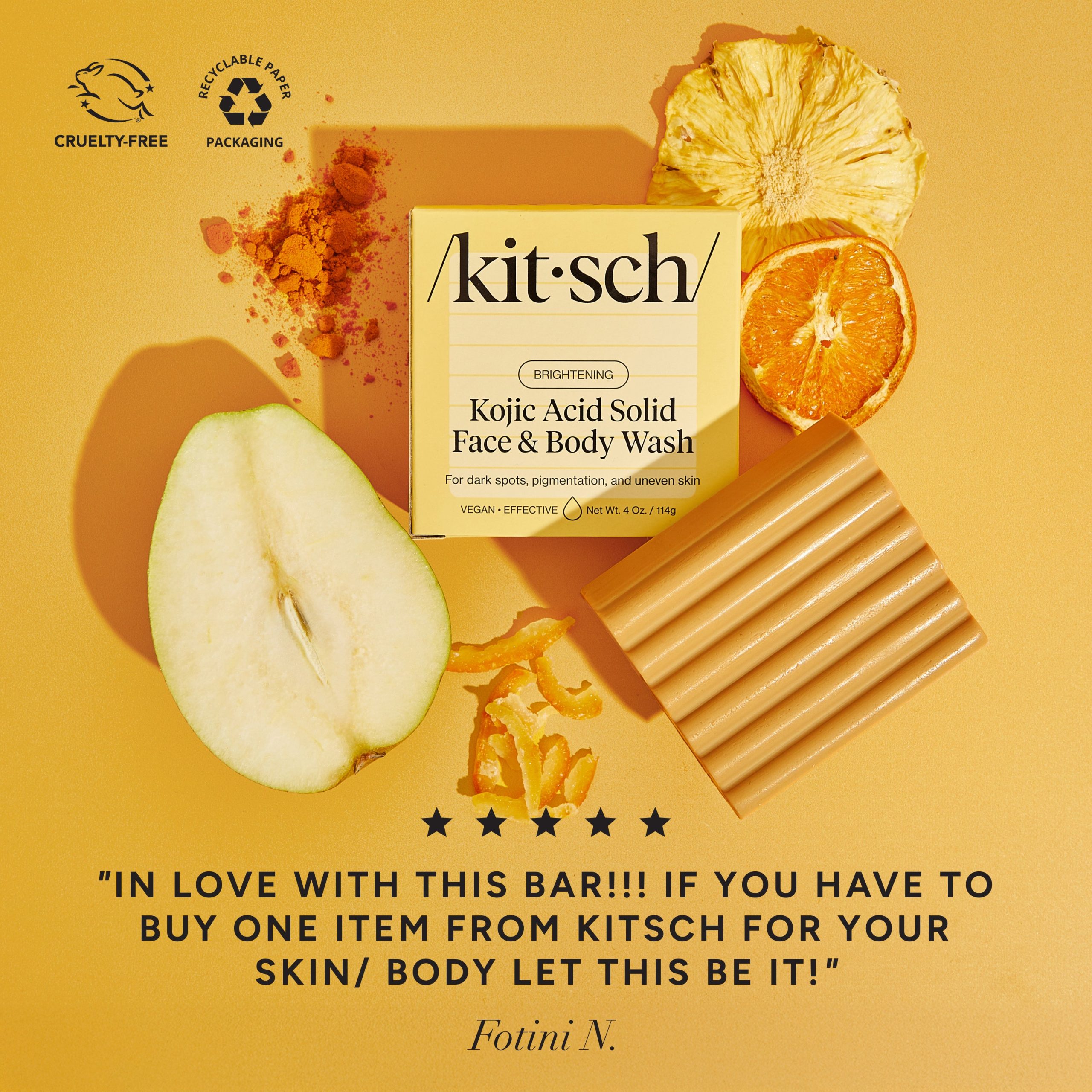 Kojic Acid Bar for Hyperpigmentation & Dark Spots - Image 2