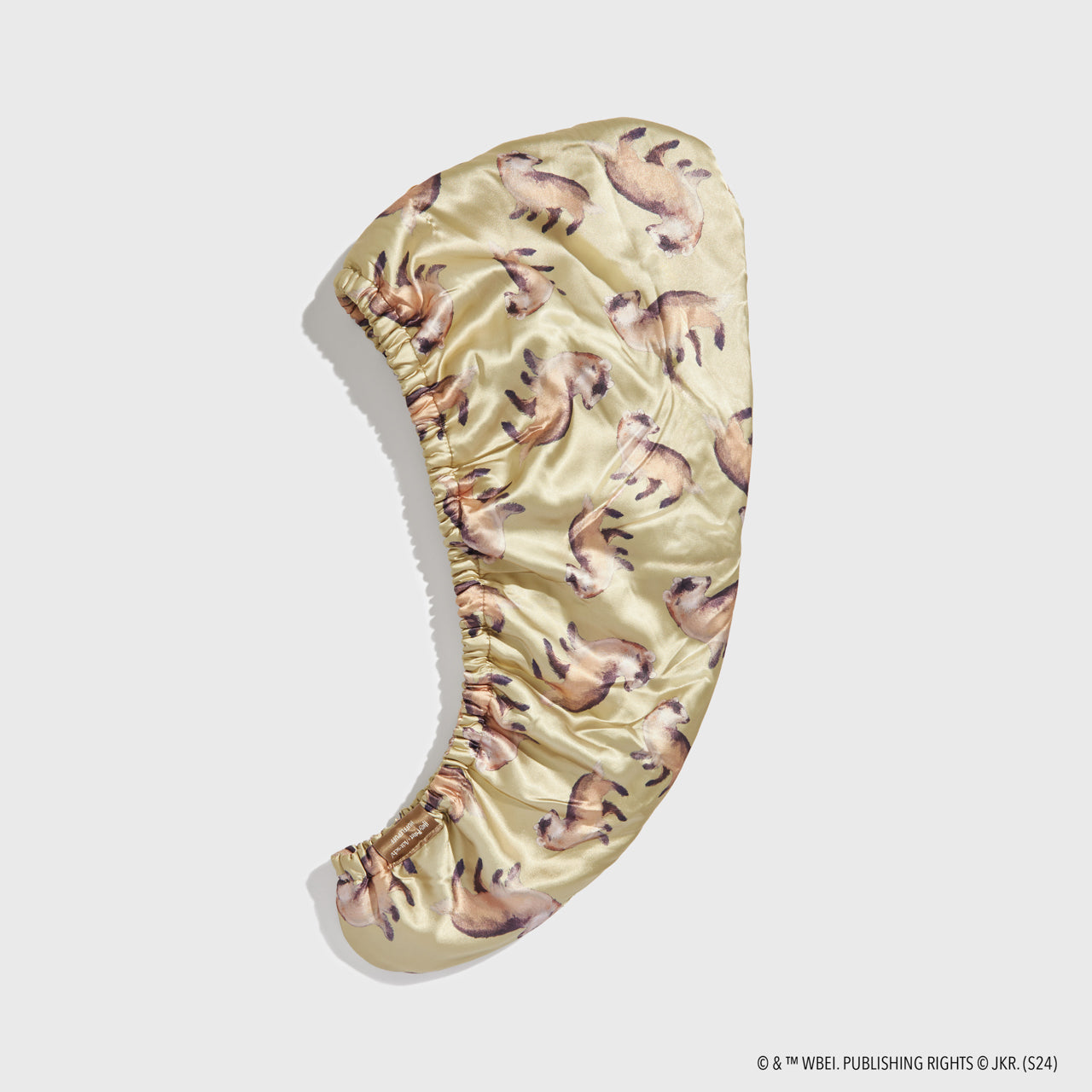 Kitsch x Harry Potter Satin Wrapped Hair Towel in Hufflepuff - Image 2