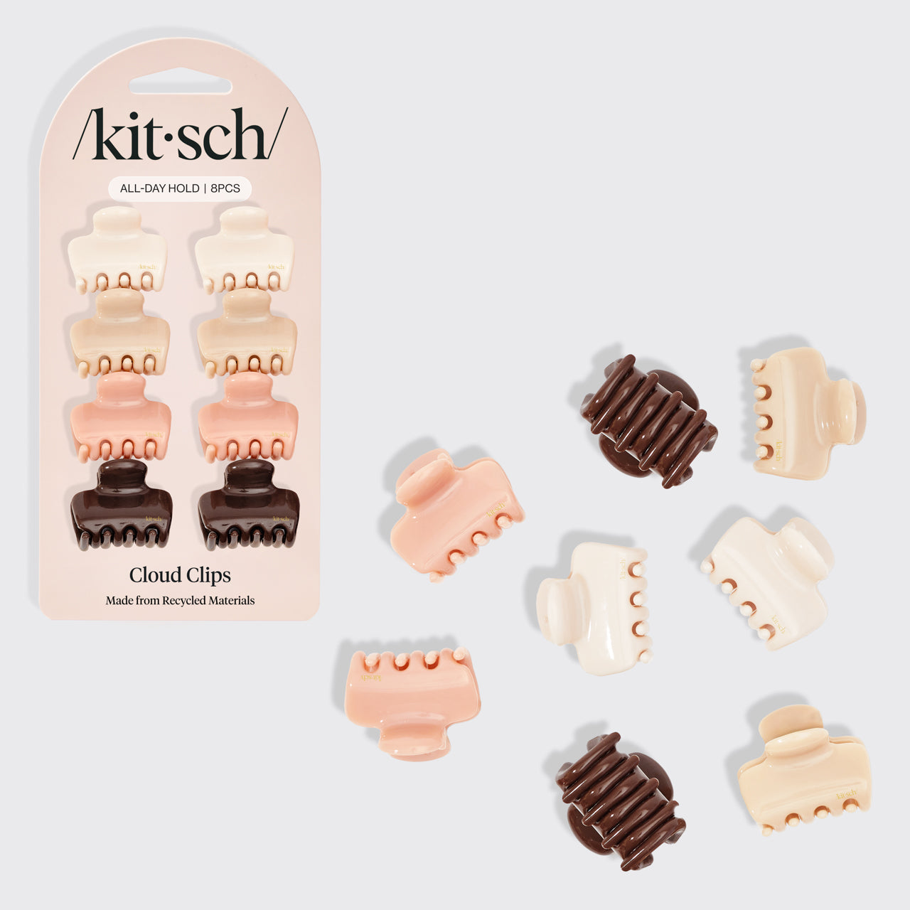 Rosewood Cloud Claw Clips 8pc Set - Mini