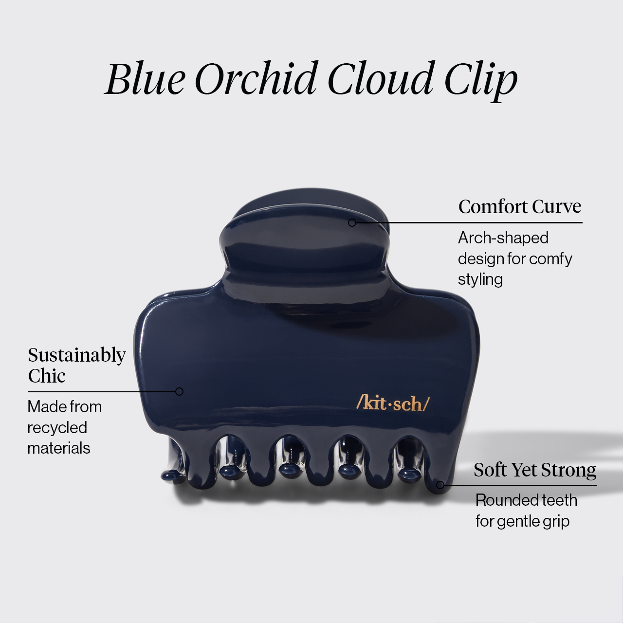 Blue Orchid Cloud Claw Clip - Medium - Image 2