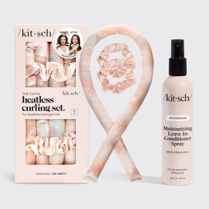 Satin Heatless Curling Set + Leave-In Conditioner Bundle